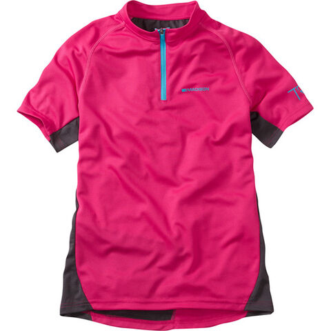 Madison Trail youth short sleeved jersey, bright berry click to zoom image