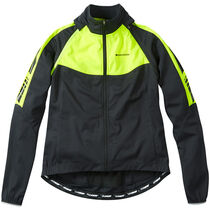 Madison Sportive women's convertible softshell jacket, black / hi-viz yellow