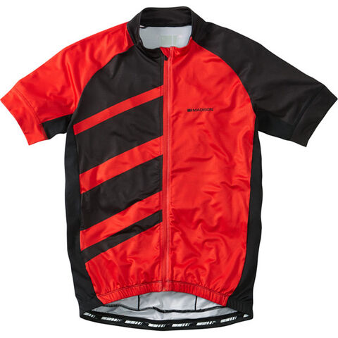 Madison Sportive Race men's short sleeve jersey, flame red / black click to zoom image