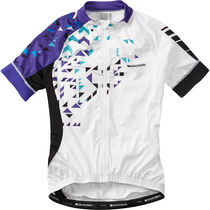 Madison Sportive women's short sleeve jersey, white / purple reign