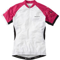 Madison Keirin women's short sleeve jersey, white / very berry