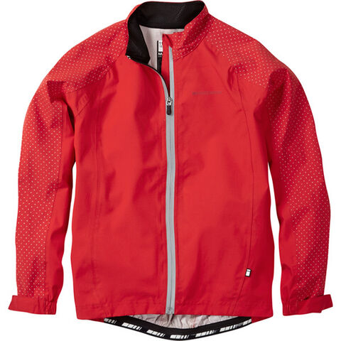 Madison Sportive Hi-Viz youth waterproof jacket, flame red click to zoom image