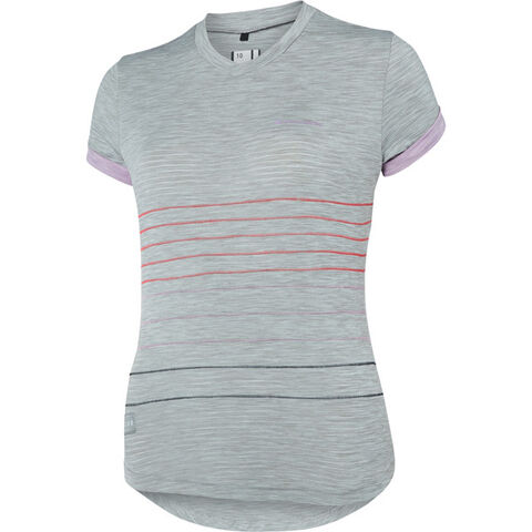 Madison Leia women's short sleeve jersey, silver grey / violet mist click to zoom image