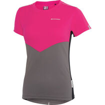 Madison Stellar women's short sleeve jersey, pink glo / cloud grey