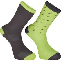 Madison Sportive long sock twin pack, rain drops phantom / lime punch