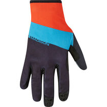Madison Alpine men's gloves, stripe black / chilli red / blue curaco