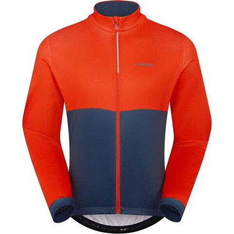 Madison Sportive men's long sleeve thermal jersey - chilli red / navy haze click to zoom image