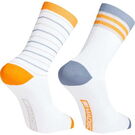 Madison Sportive long sock twin pack - white / white stripe click to zoom image