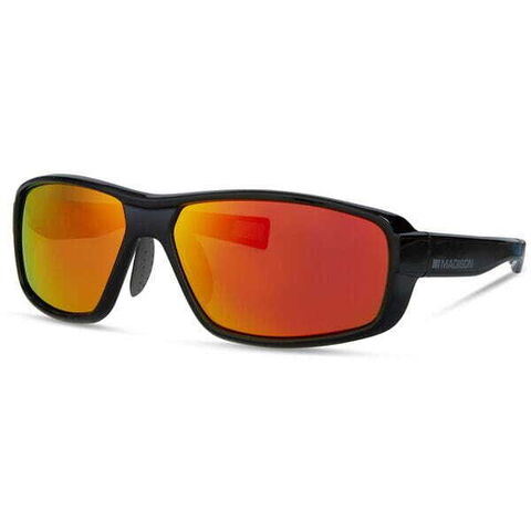 Madison Target Glasses - gloss black / fire mirror click to zoom image