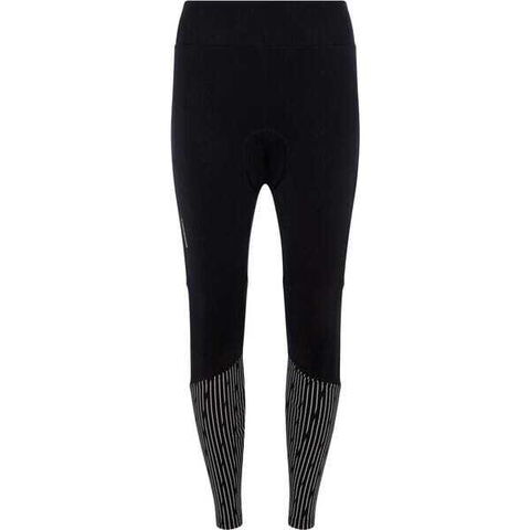 Madison Stellar padded women's reflective thermal tights with DWR, black click to zoom image