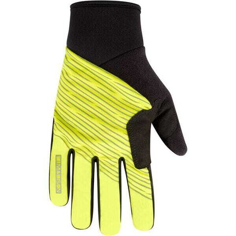 Madison Stellar Reflective Windproof Thermal gloves, black / hi-viz yellow click to zoom image