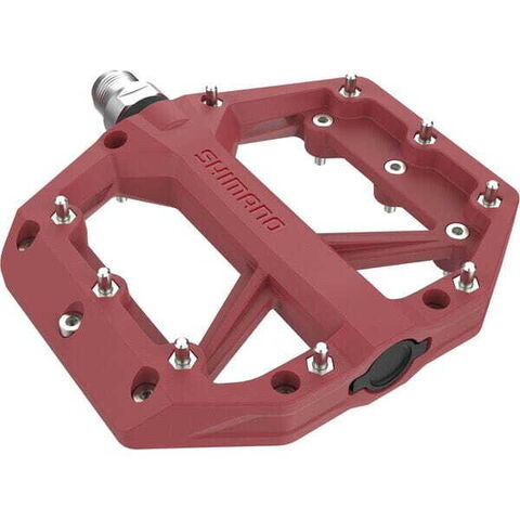 Shimano Pedals PD-GR400 flat pedals, resin with pins, red click to zoom image
