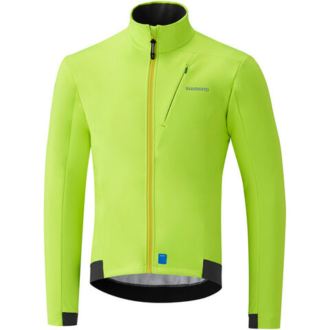 Shimano Clothing Men's Wind Jacket, Neon Yellow click to zoom image