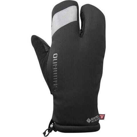 Shimano Clothing Unisex INFINIUM<sup>TM</sup> PRIMALOFT® 2X2 Gloves, Black click to zoom image