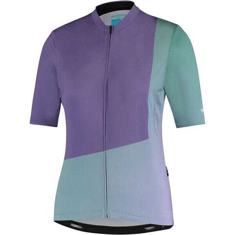 Shimano Clothing Women's, Sumire Jersey, Purple/Green click to zoom image