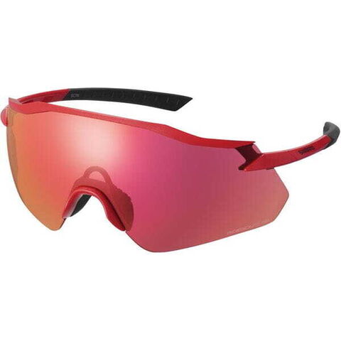 Shimano Equinox Glasses, Metalic Red, RideScape Road Lens click to zoom image