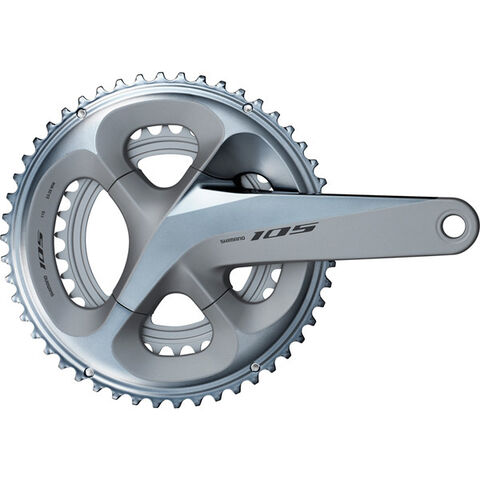 Shimano 105 FC-R7000 105 double chainset, HollowTech II 170 mm 53 / 39T, silver click to zoom image